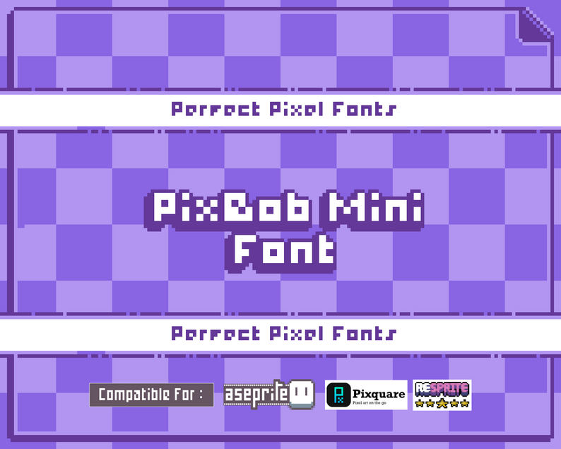 PixBob Mini perfect pixel font