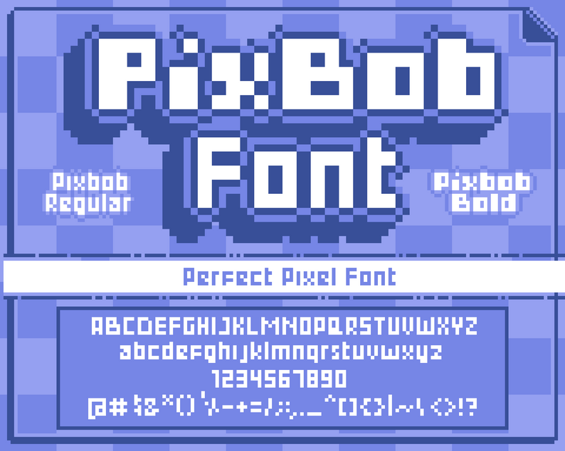 PixBob Font Basic bitmap font