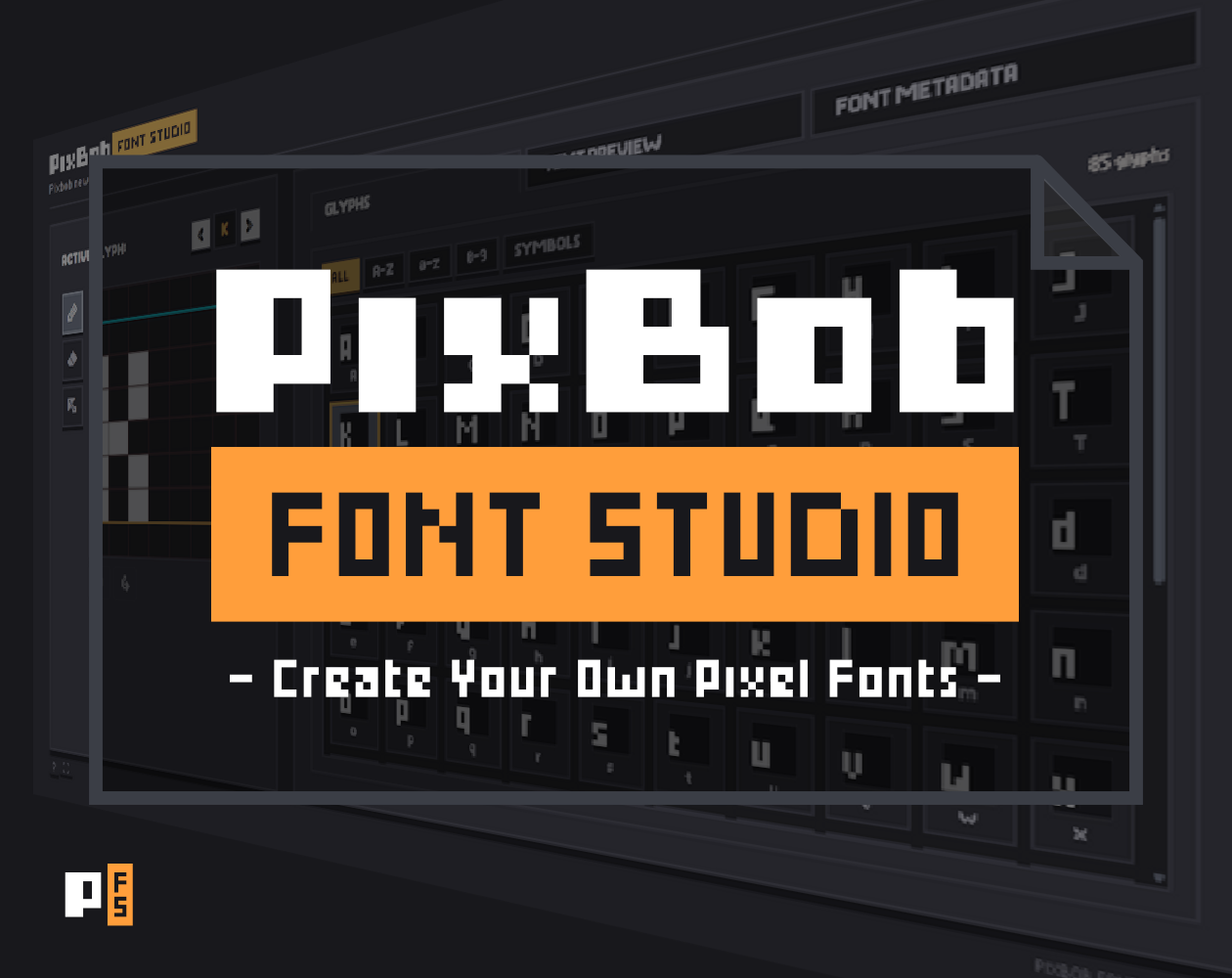 PixBob Font Studio pixel art fonts tool preview